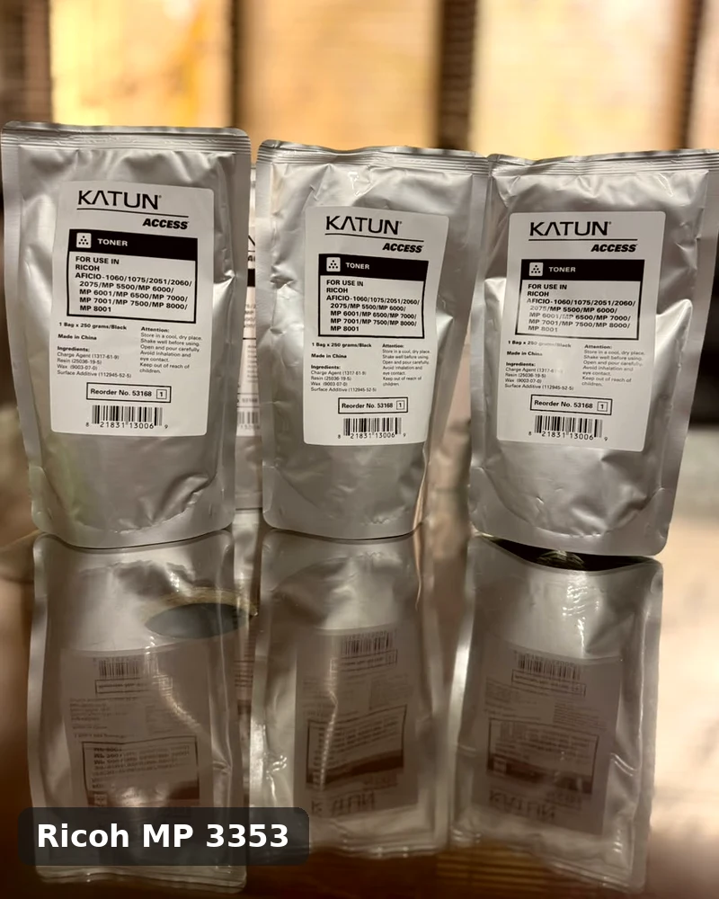 حبر Ricoh MP 3353 كاتون Katun كيس 250 جرام – لأقسام الأرشيف والطباعة الطويلة