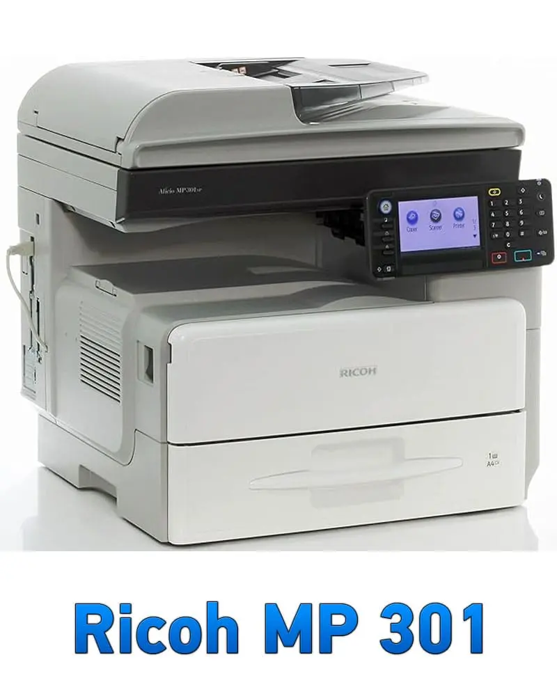 ريكو Ricoh MP 301 A4 – ماكينة مكتب صغيرة تطبع وتصور وتسكان في مساحة ترابيزة