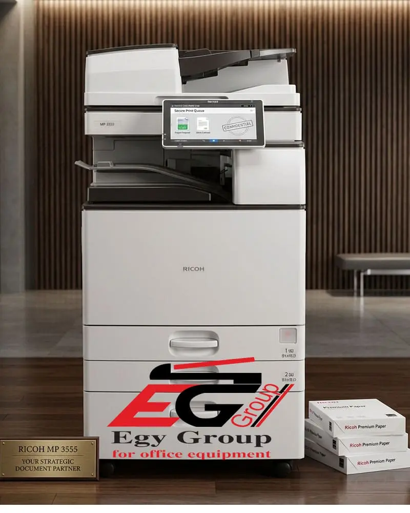 ريكو Ricoh MP 5055 أبيض وأسود – 50 ورقة وأول نسخة في 2.9 ثانية بشاشة ذكية