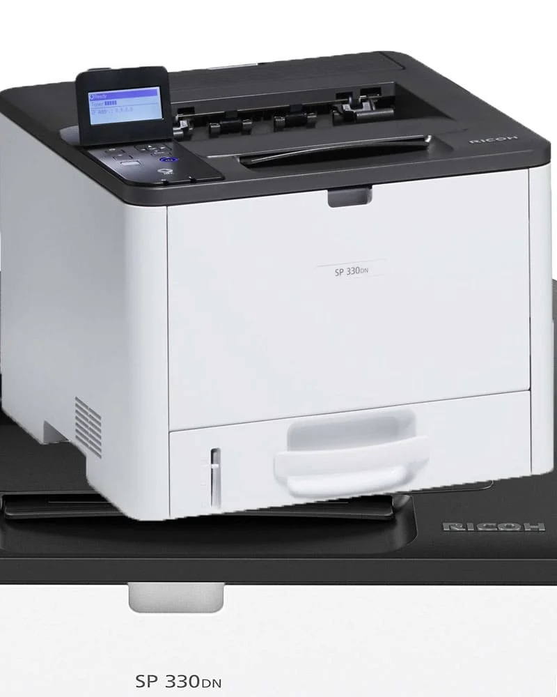 طابعة ريكو Ricoh SP 330DN ليزر – 32 ورقة ووجهين أوتوماتيك على مكتبك في مساحة صغيرة